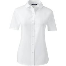 Lands' End Lands End School Uniform Women Short Sleeve Peter Pan Collar Broadcloth Shirt