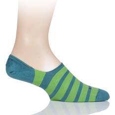 Falke Pair Petrol Even Stripe Cotton Invisible Socks Men's 8.59.5 Mens Green