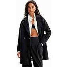 Desigual S - Women Coats Desigual Stitching wool coat BLACK
