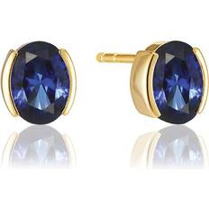 Sif Jakobs Blue Zirconia Ellisse Carezza Earrings SJ-E2350-BLCZ-YG