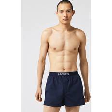 Lacoste Blue - Men Men's Underwear Lacoste Men’s Cotton Poplin Boxer Three-Pack Navy Blue Blue Navy Blue