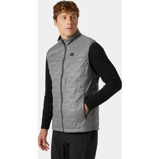 Helly Hansen Grey - Men Vests Helly Hansen Men's Lightweight Lifaloft Insulator Vest Grey Concrete Grey