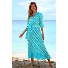 Aspiga Maeve Tea Dress Geo Turquoise Blue