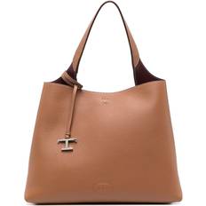 Tod's Tod's T leather shopping tote women Calf Leather One Size Brown