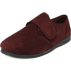 Padders Men's Charles Mens Full Slippers Burgundy Textile