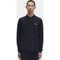 Fred Perry Women Tops Fred Perry Long Sleeved Polo Shirt Navy