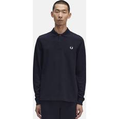 M - Women Polo Shirts Fred Perry Long Sleeved Polo Shirt Navy