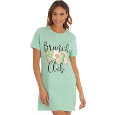 Polyester Nightgowns Brunch Club Nightie Green