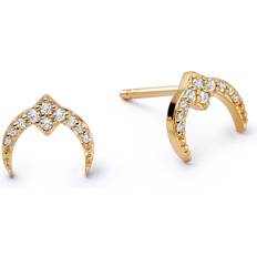 Astley Clarke Gold Luna Light Studs