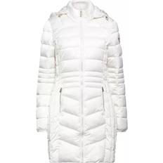 Yes Zee White Polyamide Jackets & Coat