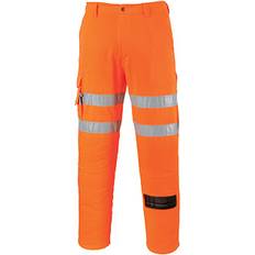 Men - Orange Trousers & Shorts Portwest Mens Rail Combat Trousers Orange