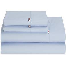 Tommy Hilfiger Signature Solid Bed Sheet Blue (203.2x198.1cm)