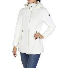 Yes Zee White Polyamide Jackets & Coat