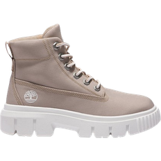 Beige - Women Lace Boots Timberland Greyfield Mid Lace-up - Beige
