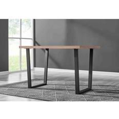 Furniturebox Kylo Cappuccino Corona Black Dining Table 80x120cm
