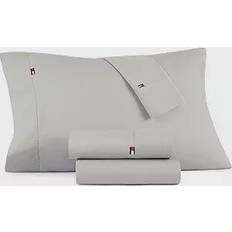 Tommy Hilfiger Signature Solid Alloy Bed Sheet Grey (203.2x198.1cm)