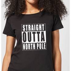 By IWOOT Straight Outta North Pole Women's T-Shirt Black