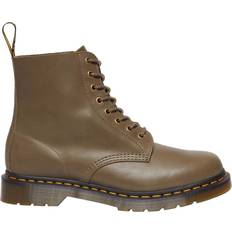 Green Lace Boots Dr. Martens Men's 1460 Pascal Carrara Leather Lace Up Boots in Green/Brown