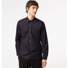 Lacoste Men Dresses Lacoste Men's Regular Fit Solid Cotton Shirt Navy Blue