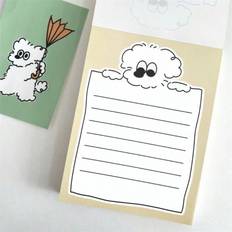 Shein 1pc Korean Ins Style Notebook With 50 Pages Cute Cartoon Dog Sketch Non-adhesive