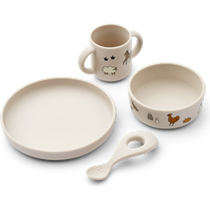 Liewood Vivi Silicon Tableware Set 4-pack Farm/Sandy