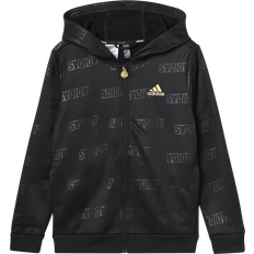 Adidas Kid's Sport Performance Full-Zip Hoodie - Black/Gold