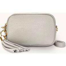 Apatchy London The Mini Tassel Light Grey Leather Phone Bag