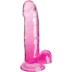 King Cock CLEAR REALISTIC PENIS WITH BALLS 15.2 CM