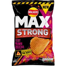 Walkers Max Strong Fiery Prawn Cocktail Sharing Crisps, 140g