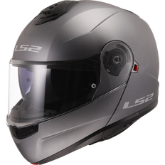 Large Motorcycle Helmets LS2 Casque modulable Moto Strobe II matt Titanium