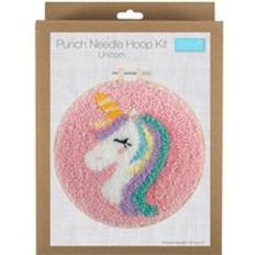 Trimits Punch Needle Kit Yarn and Hoop Unicorn MultiColoured