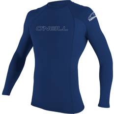 Men Wetsuit Parts O'Neill Basic Skins Mens Long Sleeve Rash Vest Navy-Medium