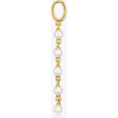 Gold Plated - Men Earrings Sif Jakobs Jewellery Freshwater Pearl Drop Charm