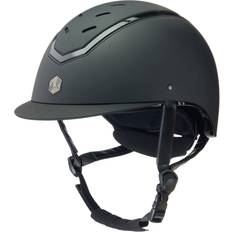 Charles Owen Standard Peak Riding Helmet - Black Gloss/Black Matte