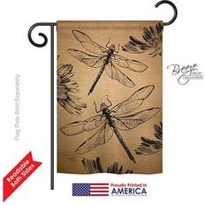 Breeze Decor 54001 Dragonfly Burlap