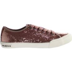 SeaVees Monterey Rose Gold Woven Sequins Cambria Sneaker Pink Womens Shoes Textile