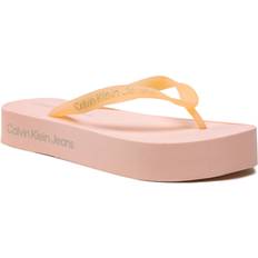 Calvin Klein Women Flip-Flops Calvin Klein Jeans Damen Flip Flops Badeschuhe, Rosa Peach Blush/Oyster Mushroom