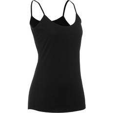 Women - Wool Tank Tops FORCLAZ Decathlon Top Merino Wool Mountain Trek Mt500 Black