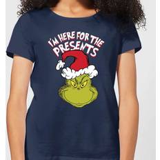 Dr. Seuss The Grinch Im Here for The Women's Christmas T-Shirt Navy