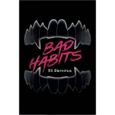 Black Posters Ed Sheeran Bad Habits Vampire Poster