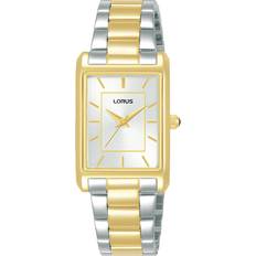 Lorus Wrist Watches Lorus RG286VX9 Rectangular Bracelet Watch, Gold/Silver
