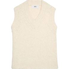 Wool Vests Ami Paris Off-White Chunky Vest IVORY/185