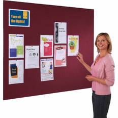 Red Notice Boards Metroplan Frameless felt 900 HxW Notice Board