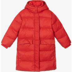 Stella McCartney Kids Stella Mccartney Kids Girls Red Hooded Puffer Coat year