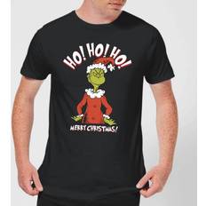 Dr. Seuss The Grinch Ho Ho Ho Smile Men's Christmas T-Shirt Black