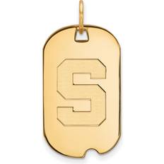 Gold - Women Ties LogoArt Women's Michigan State Spartans Gold Plated Dog Tag