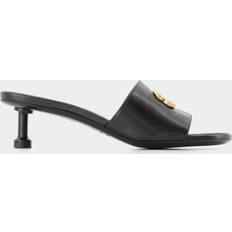 Balenciaga Women Heels & Pumps Balenciaga Groupie M50 Sandals Black/Gold Leather black
