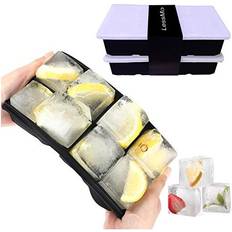 Black Ice Cube Trays LessMo 2 Ice Cube Tray 2pcs