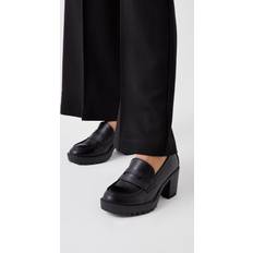 Dorothy Perkins Wide Fit Lenny Heeled Loafers Black