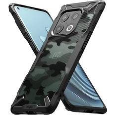 Rearth Ringke Fusion-X Compatible with OnePlus 10 Pro 5G Case, Camouflage Design Hard Back Heavy Duty Shockproof Bumper Phone Cover Camo Black